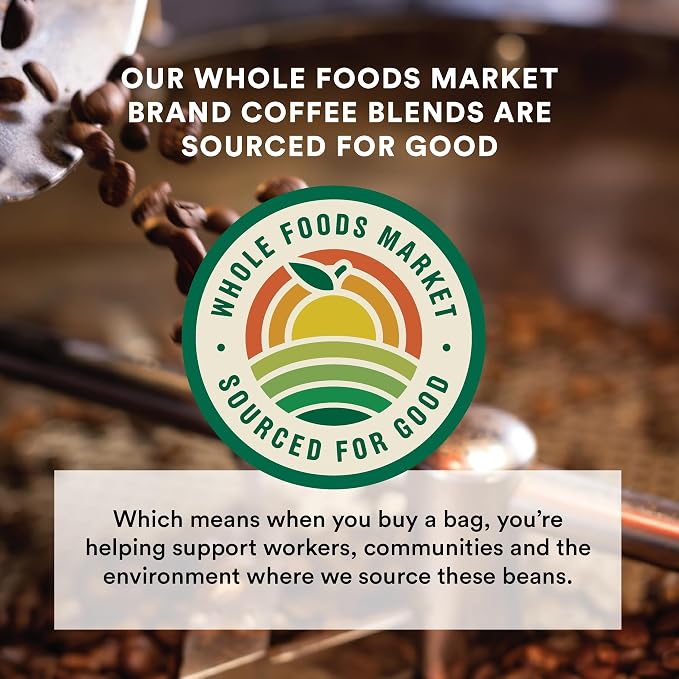Whole Foods Market, El Volcan Light Roast Ground Coffee, Mandarin Orange, Honey & Brown Sugar, 12 Ounce