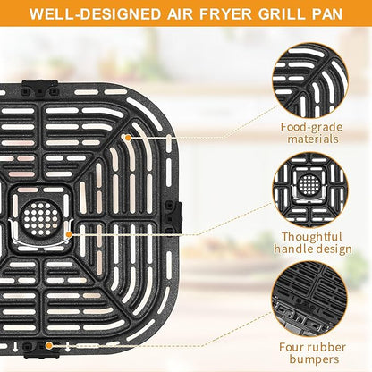 GWY Air Fryer Accessories for Instant Vortex Plus 6QT instant pot vortex plus 6QT Clear Cook Air Fryer, Original Air Fryer Replacement Tray Grill Pan Plate Crisper Plate Rack Parts