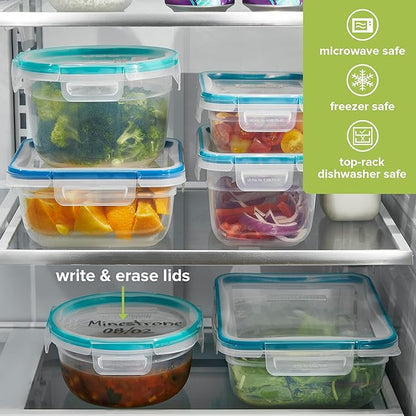 Snapware Plastic Total Solution 2-Pack (3-Cup) Food Storage Containers Set, Leakproof & Airtight Plastic Locking Lids Containers, Non-Toxic BPA-Free Lids, Microwave Dishwasher Freezer Safe