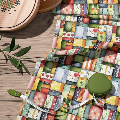 100% Cotton Fabric by the Yard – Turkish Quality Quilting & Sewing Fabric, 1 Yard x 1.69 Yards Wide, Patchwork Cotton for Crafts