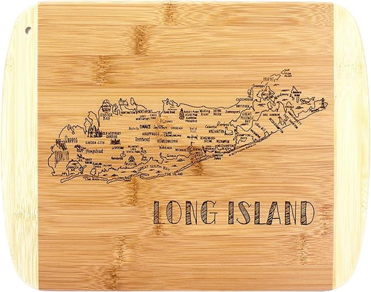 Totally Bamboo A Slice of Life Long Island Serving and Cutting Board, 11" x 8.75"