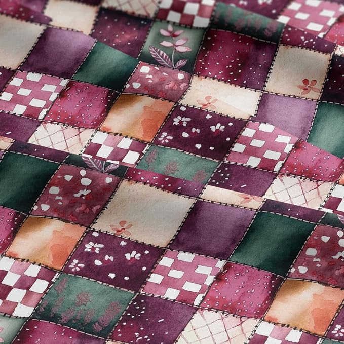 100% Cotton Fabric by the Yard – Turkish Quality Quilting & Sewing Fabric, 1 Yard x 1.69 Yards Wide, Patchwork Cotton for Crafts