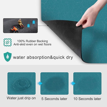 GOLENER Coffee Maker Mat For Countertops,Coffee Bar Decor,Coffee Machine Pads,Absorbent, Washable,Reversible Microfiber Dish Drying Mat For Kitchen accessories,Under Small Appliance Mats
