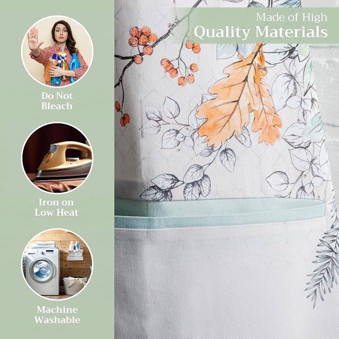 Maison d' Hermine 100% Cotton Apron for women with Pocket Kitchen Chef Apron for Men Cooking Spring Summer