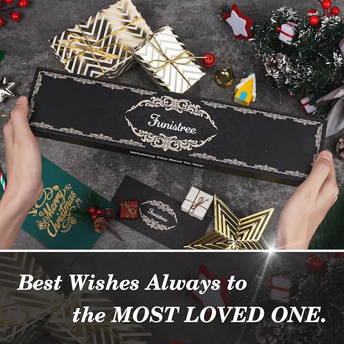 Funistree 1 Year Anniversary Paper Gifts for Boyfriend, 1st Anniversary Present for Men Him Husband, 8 inch Pro German Chef Knife, One Year Kitchen Knife Gift Set, Best First Year Birthday Him Gifts