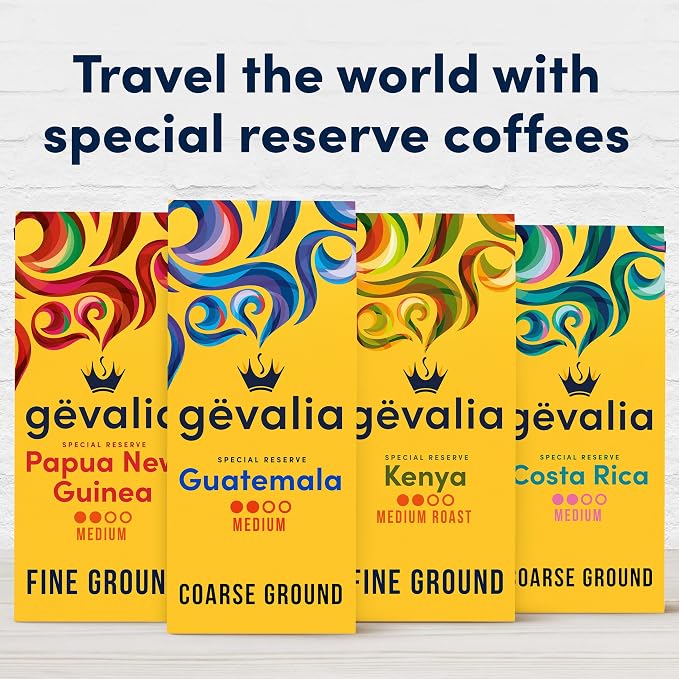 Gevalia Special Reserve Guatemala Single Origin Medium Roast Coarse Ground Coffee, 10 oz. Bag (Pack of 6)