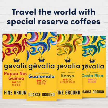 Gevalia Special Reserve Guatemala Single Origin Medium Roast Coarse Ground Coffee, 10 oz. Bag (Pack of 6)