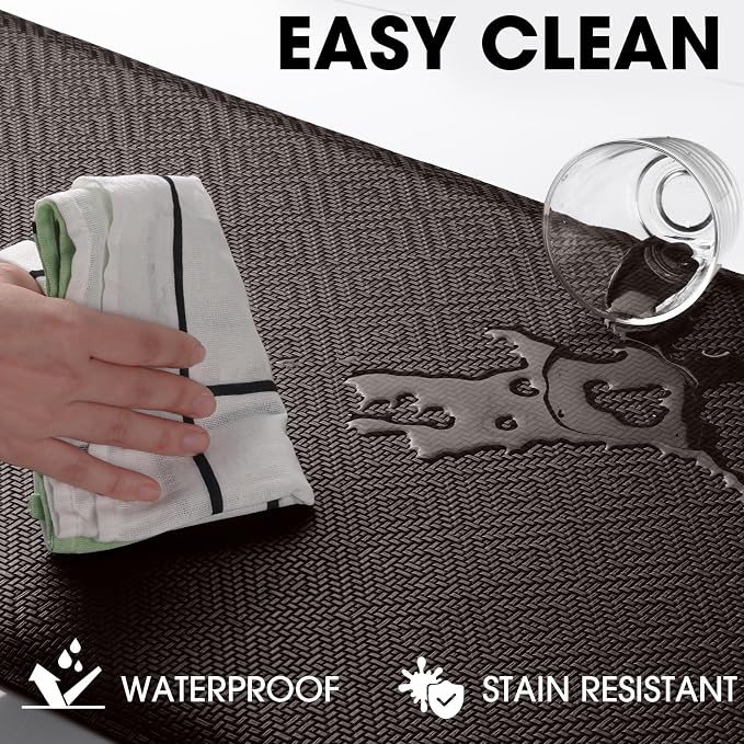 Mattitude Kitchen Mat Cushioned Anti-Fatigue Floor Mat Water Resistant Non-Slip Mats and Rugs Standing and Comfort Desk Mats for House Sink Office Laundry (Chocolate, 17.3"x28")