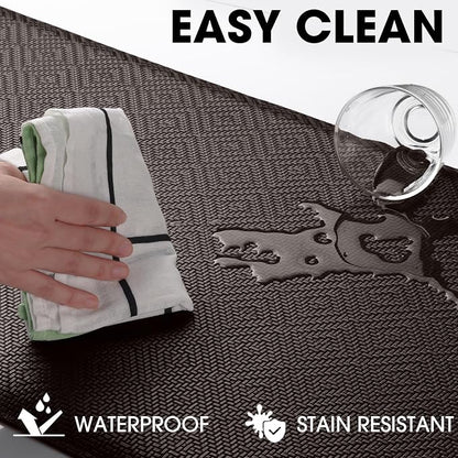 Mattitude Kitchen Mat Cushioned Anti-Fatigue Floor Mat Water Resistant Non-Slip Mats and Rugs Standing and Comfort Desk Mats for House Sink Office Laundry (Chocolate, 17.3"x28")