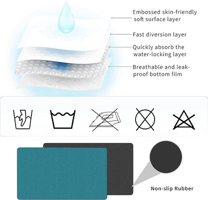GOLENER Coffee Mat - Hide Stain Rubber Backed Absorbent Dish Drying Mat for Kitchen Counter- Bar Accessories Fit Under Coffee Maker Machine Cafe Pot Espresso Machine Dish Rack