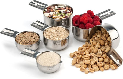 Hudson Essentials Stainless Steel Measuring Cups Set (6 Piece Set)