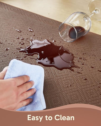 Ophanie Kitchen Mats for Floor, 3/4 Inch Thick Kitchen Rugs, 20'' x 60'' Anti Fatigue Standing Cushioned Mat, Waterproof,Comfort Ergonomic Mat for Office, Home, Sink, Brown Non-Slip Bottom