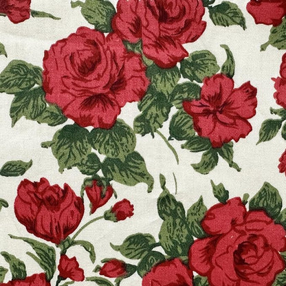 DMFR Red Floral Fabric Squares 5x5 Inch, 42 Pcs 100% Cotton Charm Packs for Quilting, Red and White Precut Quilt Squares for Patchwork, Sewing, Doll Clothes, Scrapbooking and DIY Crafts