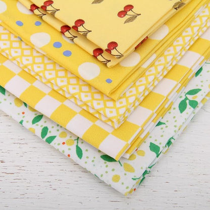 Threadart Exclusive 5 Fat Quarter Bundles - Yellow Confetti Brights Collection 100% Cotton Fabric - Premium 100% Cotton Quilting Fabric - No Duplicates - Full Size Fat Quarters 18"x21" - Yellow