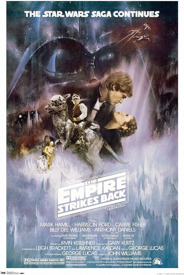 Star Wars: The Empire Strikes Back - The Saga Continues One Sheet Wall Poster, 19L" x 13W", Premium Unframed Version