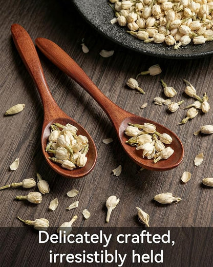 7pcs Small Wooden Spoons for Honey, Tea, Coffee Little Wood Table Spoon for Eating, Stirring Mini Wooden Utensils Set