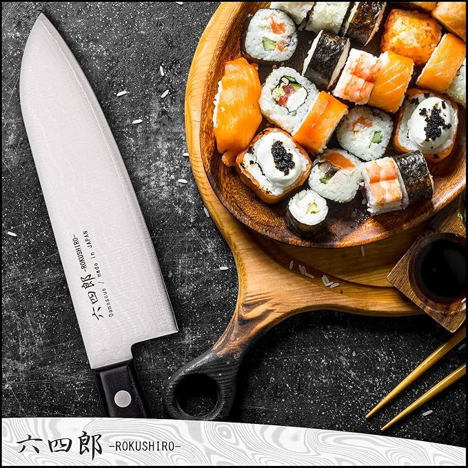 Santoku Knife 6.7-Inch (170mm), 37-Layer VG10 Damascus Hammered Kitchen Chef Knife, High Carbon Stainless Steel Forged Blade