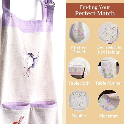 Maison d' Hermine 100% Cotton Apron for women with Pocket Kitchen Chef Apron for Men Cooking Spring Summer