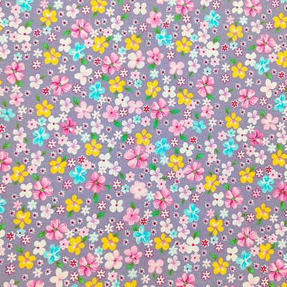 8 pcs/lot Fabric Bundles Top Cotton 19.69" x 19.69" (50cm x 50cm) Quilt, Pre-Cut Squares Sheets for Patchwork Sewing Quilting Crafting, Purple Floral.