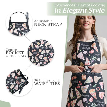 Maison d' Hermine 100% Cotton Apron for women with Pocket Kitchen Chef Apron for Men Cooking Spring Summer