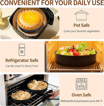 P&P CHEF 7 Inch Cake Pan Set of 3, Non-Stick Round Cake Pans Tins for Tier Smash Cakes, Baking Pans Set & Essential Bakeware, Stainless Steel Core & Leak-Proof