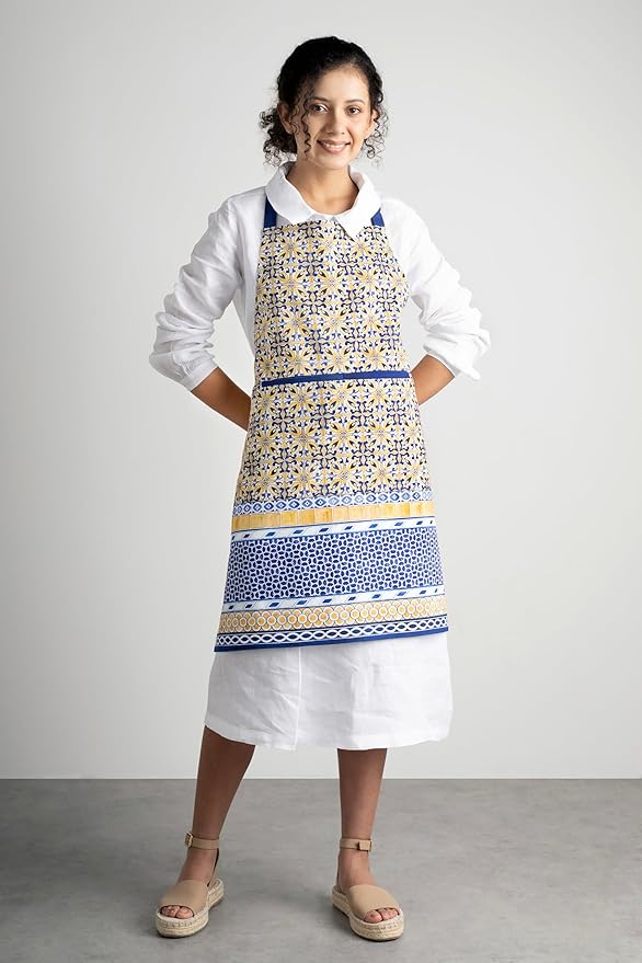 Maison d' Hermine 100% Cotton Apron for women with Pocket Kitchen Chef Apron for Men Cooking Spring Summer