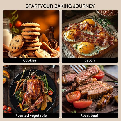 GIUOIDUO 2-Pack Commercial & Home Baking Sheet Pans - Heavy Duty Nonstick Carbon Steel Cookie Trays, Warp-Resistant Oven Pans for Baking, Roasting & Sheet Pan Meals (17.5x11.8 Inch)