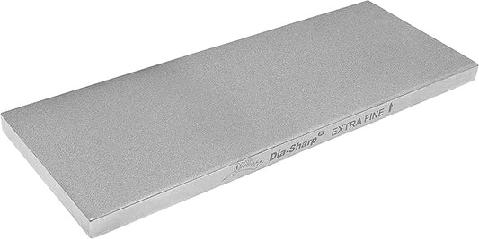 DMT D8E Dia-Sharp Bench Stone - Diamond Knife Sharpener for the Workshop, Jobsite or Kitchen - Extra Fine- Flat Diamond Sharpening - Non-Slip Knife Sharpener- Made in the USA - 8 x 3 x 0.38 Inches