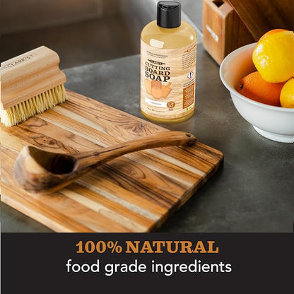 CLARK'S Cutting Board Cleaner Unscented - Soap for Butcher Block, Countertop and Utensils - Cleans and Restores Wood - Use Before Food Grade Mineral Oil