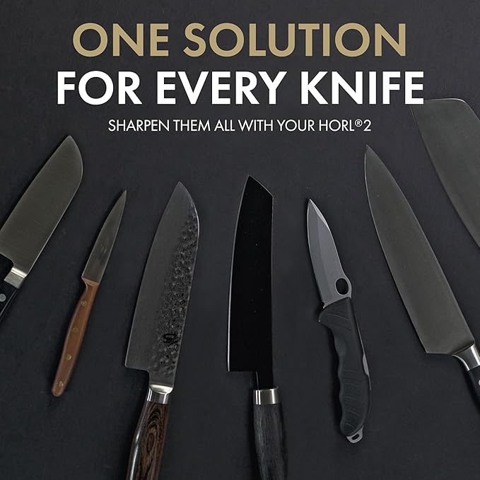 HORL 2 Pro Rolling Knife Sharpener - Kitchen Knife Sharpener for Razor Sharp Edges Made in Germany - Easy Knife Sharpening Kit with 3:1 Planetary Gear with Magnetic Holder with 15 & 20 Degrees
