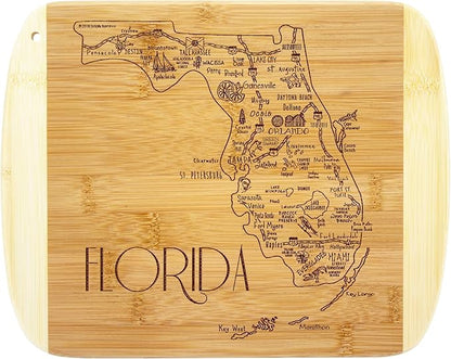 Totally Bamboo A Slice of Life Florida State Serving and Cutting Board, 11" x 8.75"