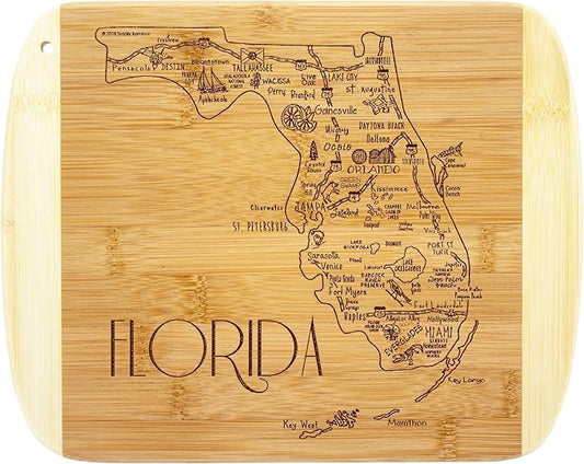 Totally Bamboo A Slice of Life Florida State Serving and Cutting Board, 11" x 8.75"