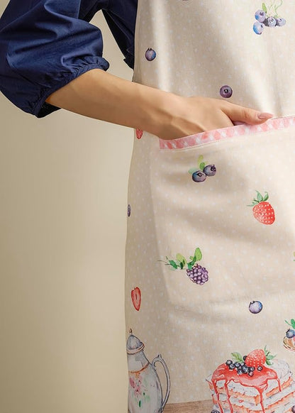 Maison d' Hermine 100% Cotton Apron for women with Pocket Kitchen Chef Apron for Men Cooking Spring Summer