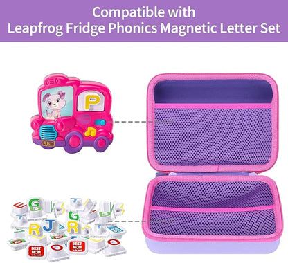 Storage Case Compatible with Leapfrog Fridge Phonics Magnetic Letter Set (Purple + Pink)