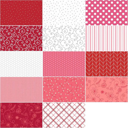 Kim Christopherson KimberBell Basics Refreshed Be Mine 10" Squares 42 Pieces Maywood Studio