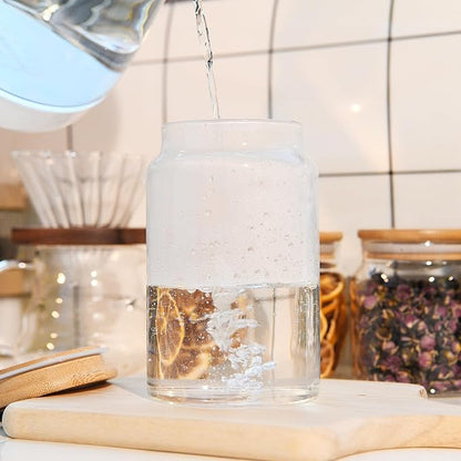 Custde Glass Jar with Lid, 28.7 FL oz Airtight Glass Storage Jar Glass Food Storage Containers for Kitchen Counter, Pantry, Decorative for Coffee, Sugar, Candy Jar Cute (Bamboo 28.7 FL OZ)