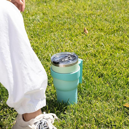 BJPKPK Tumbler With Handle 20 oz Stainless Steel Tumbler With Lid And Straw Insulated Coffee Cups,Mint