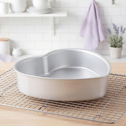 Heart Shaped Cake Pans, 9 × 3 Inch, Set of 2 | Aluminum, For Wedding, Party, Family Occasions, For Chocolate, Bread
