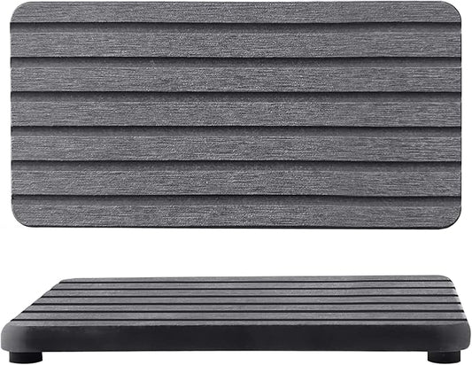 NiuYichee 2 PCS Water Absorbent diatomite Coasters, 7.1" x 3.5" Water Absorbing Stone Tray for Sink, Stone Drying mat for Kitchen Counter, Stone soap Tray Used for Hand Soaps & toiletries & Plants