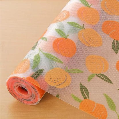 Cooyes Shelf Liner, Non-Adhesive Waterproof Drawer Liner, Durable Easy-to-Cut EVA Shelf Paper for Kitchen Cabinets, Refrigerator, Cupboard, and Dresser (17.5 Inch W x 120 Inch L, Peaches)