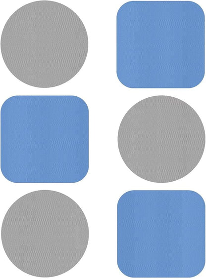 Leezmark 6pcs Jar Openers, Rubber Jar Opener Gripper Pads Kitchen Coasters Multi-function Jar Opener for Seniors with Arthritis Weak Hands(Gray, Blue)