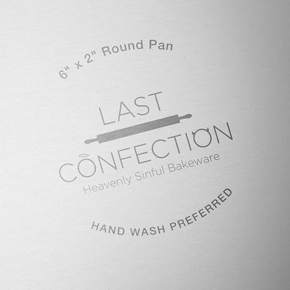 Last Confection 6" x 2" Round Cake Pan, Anodized Aluminum Cake Pan Baking Tin Mold, Professional Bakeware