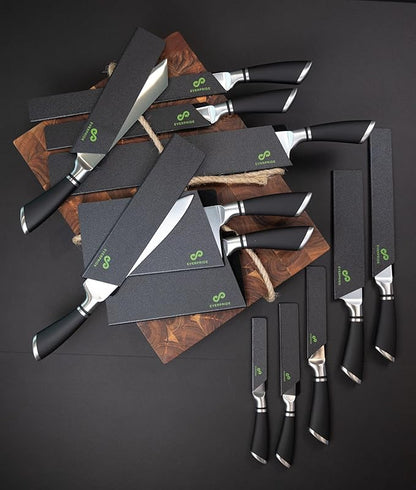 EVERPRIDE 12-Piece Knife Guard Set, Universal Blade Cover Knife Sheaths for Chef and Kitchen Knives Durable Knife Edge Guards Include Multiple Sizes to Protect Your Full Set of Knives