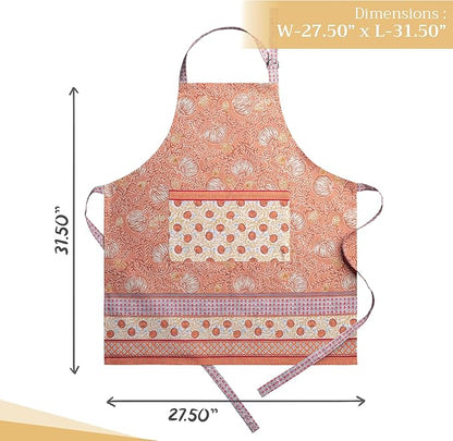 Maison d' Hermine 100% Cotton Apron for women with Pocket Kitchen Chef Apron for Men Cooking Spring Summer