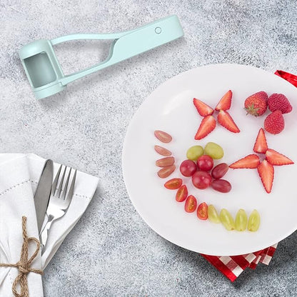 WhiteRhino Grape Cutter Grape Slicer for Toddlers,Grape Cherry Tomato Strawberry Cutter Quarter Slicer tool For Vegetable Fruit Salad Cake Decoration,Stainless Steel kitchen Gadget Fruit cutter