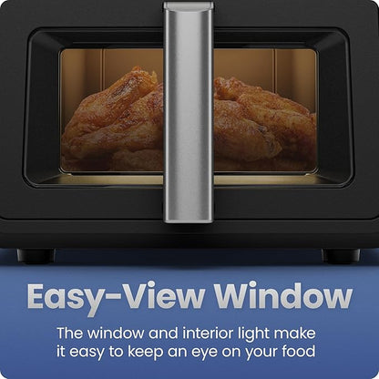 Chefman Air Fryer 9 Qt | TurboFry 7-in-1 High-Powered 450°F Cooking for Crispier and Even Results | XL Basket with Viewing Window | Air Fry, Bake, Broil, Reheat, Dehydrate, Defrost, Keep Warm