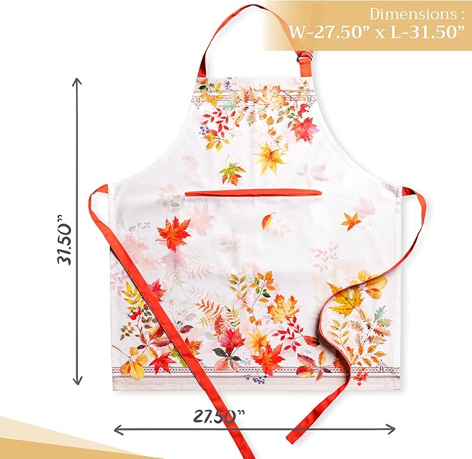 Maison d' Hermine 100% Cotton Apron for women with Pocket Kitchen Chef Apron for Men Cooking Spring Summer