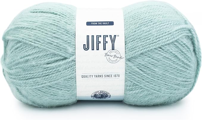 Lion Brand Yarn, Jiffy Bonus Bundle Acrylic Yarn for Knitting and Crocheting, Seafoam, 1 Pack