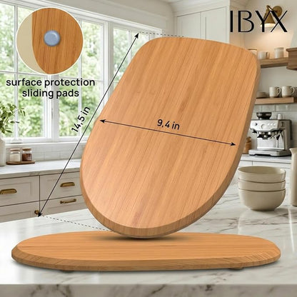 Ibyx Premium Bamboo Mixer Slider for KitchenAid 4.5-5 Qt Tilt-Head Stand Mixer - Food-Grade Appliance Slider Mat for Kitchen Countertop Storage Accessories (Natural)