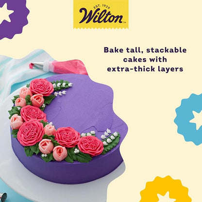 Wilton 10 in. Round Cake Pan, 3 in. Deep Aluminum Bakeware for Tall Cakes, Rust-Resistant, Even Heating, Professional Quality